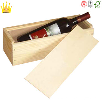 Caja de regalo de madera de vino tinto con precio competitivo